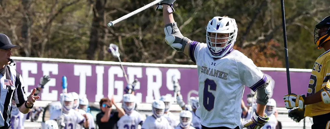 Sewanee Lacrosse Player Celebrating
